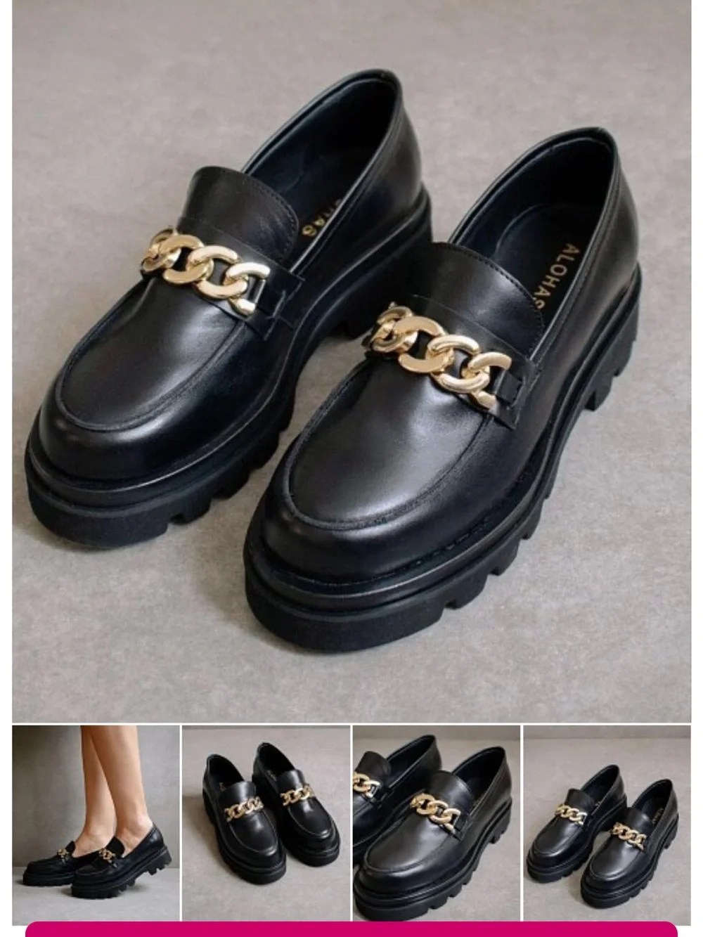 ALOHAS Track Loafer Total Black